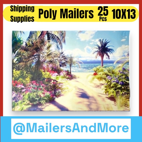 25 10X13 Poly Mailers Road to the Beach, Shipping Envelopes PRICE IS FIRM - Picture 5 of 11